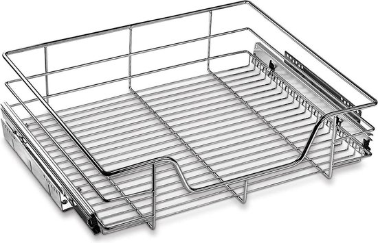 NAIZY Telescopische Lade 50 cm Keukenlade uittrekbare mand lade-organizer Plank Slaapkamerlade Keukenplank - 2 x 50 cm
