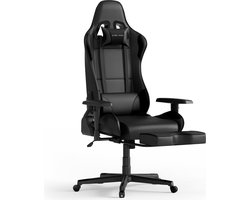 GAME HERO® Winner X1 Limited Edition - Gaming Stoel - Gamestoel - Gaming Chair - Verstelbare Armleuningen - Gamestoel Met Voetsteun - Zwart
