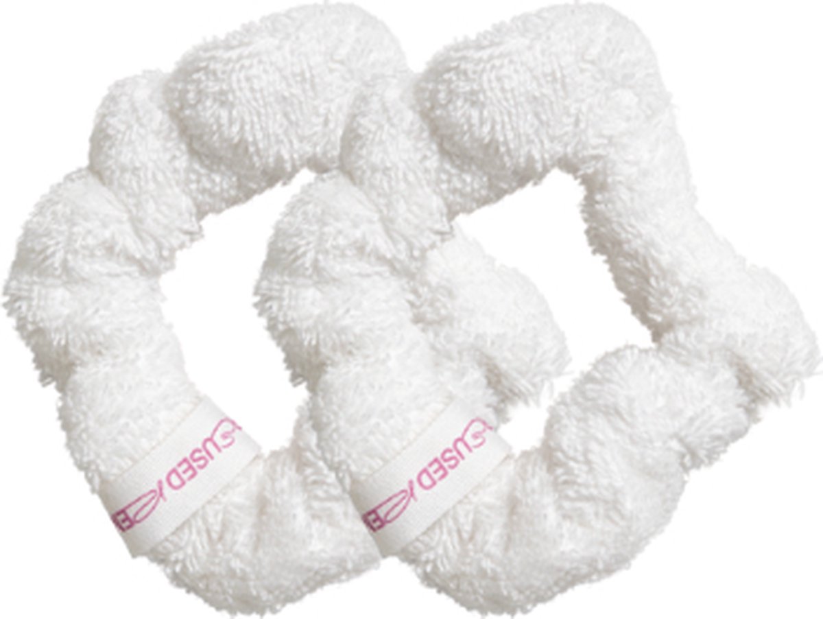 Reused Remade Scrunchies - Roze - Upcycle - Herbruikbare haaraccessoires - Hoteltextiel scrunchies - Unieke OEKO-TEX certificering