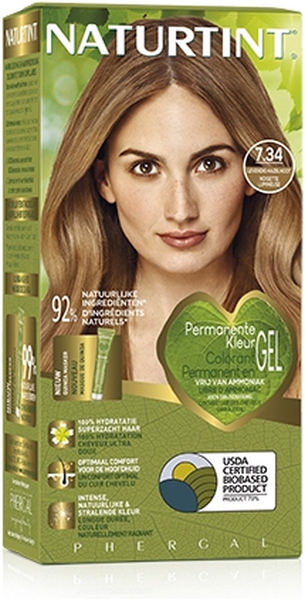 Naturtint Haarkleuring 7.34 Levendig Hazelnoot 165ML