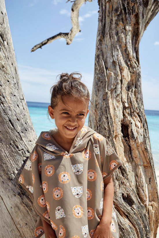 Lässig Splash & Fun Beach Badponcho Wild Cats choco van Lässig — afbeelding 5