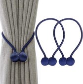 Magnetische embrasses voor het vastklemmen van gordijnen, gordijnclips, decoratieve gordijnhouders, voor thuis en kantoor, 2 stuks, blauw