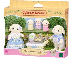 foto van Sylvanian Families 5735 Familie Bloemen Hangoor Konijn- 5 fluweelzachte speelfiguren