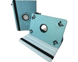 Universele Tablet Hoes voor 10 inch Tablet - 360° draaibaar - Lichtblauw Geschikt voor: Teclast/Huawei/Blackview/Asus/Lenovo/Fusion/Vankyo/Fire/DOOGEE/Hipad/Xiaomi/BOOX/PRITOM/TCL/OPPO Android Pad Tablets