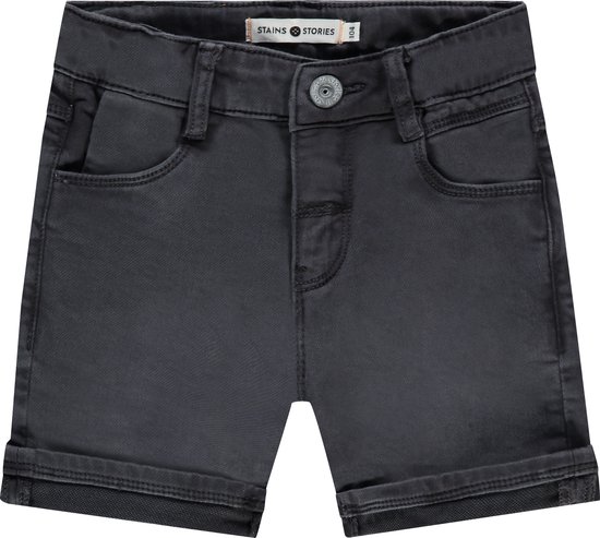 Stains and Stories boys short Jongens Broek - dark grey - Maat 92