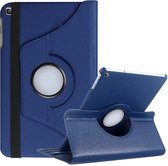 Waeyz - Hoes geschikt voor Samsung Tab A 10.5 2018 T590/T595 - 360° draaibaar bookcase - Blauw – 10.5 inch cover beschermhoes met standfunctie