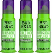 Bed Head by TIGI - Curls Rock Amplifier - Crème Tuning - Pour boucles - Cheveux bouclés - pack économique - 3 x 113 ml