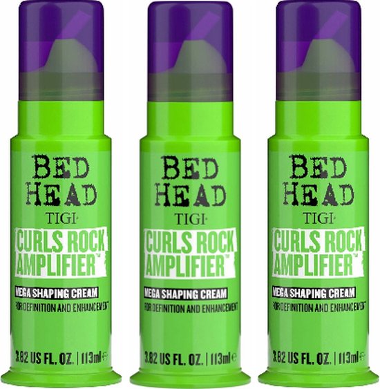 Bed Head by TIGI - Curls Rock Amplifier - Styling crème - Voor krullen - Krullend haar - voordeelverpakking - 3 x 113ml