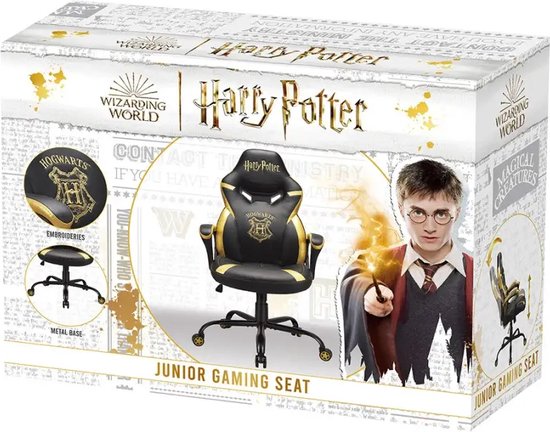 Subsonic Harry Potter Hogwarts Junior Gaming Chair - Game Stoel - Zwart / Goud