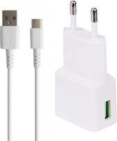 Premium Fast Charger + Extra Sterke USB-C Kabel - 1 Meter - Snellader - Voor Oplader A51/A52/A53/A71/A72/A73/A11/A12/A13 etc.