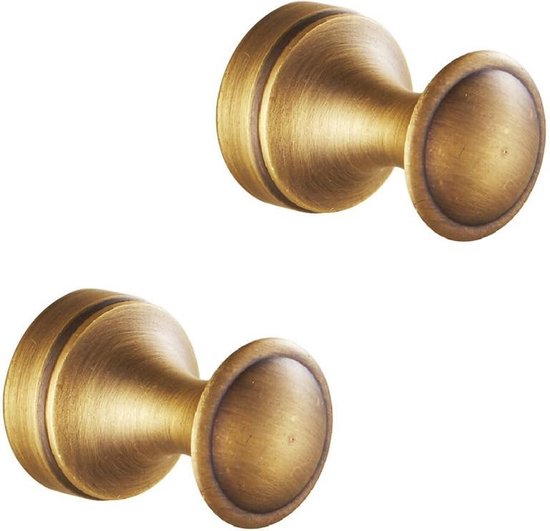 NearMoon Badkamer dubbele handdoekhaak - SUS304 roestvrijstalen badjas handdoekhouder, zware dubbele kapstok voor badkamer, woonkamer, keuken, wandmontage, 2 stuks (geborsteld nikkel