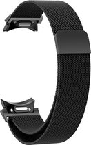 Milanees bandje - geschikt voor Samsung Galaxy Watch 6 / Watch 6 Classic - zwart
