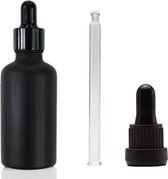 druppelflesje 100 ml - 5stuks - pipetflesje - luxe flesjes - pipet voor vloeistoffen - dropper bottle - Luxe mat zwart kleur