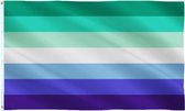 MLM Pride vlag 90x150 cm - Polyester - 2 ophangringen - Gay flag