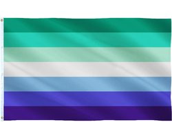 MLM Pride vlag 90x150 cm - Polyester - 2 ophangringen - Gay flag