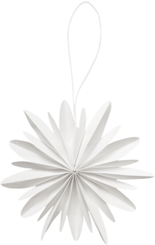 NoordLiving papier sneeuwvlok wit - KerstornamentenPasenWoonaccessoires - Papier - 8cm