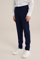WE Fashion Jongens slim fit pantalon met structuur - Maat 146