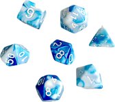 Nereb - D&D dice set - DnD dobbelstenen - Blauw Wit - Dungeons and Dragons - dobbelstenen - polydice