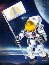 WOMA Astronaut Bouwblokken - Speelgoed - Bouwpakket - Bouwset - 3D puzzel - Mini blokjes - Compatibel met Lego bouwstenen - 229 Stuks