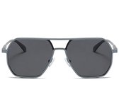Zonnebril Brado Aviator Donkergrijs mauro vinci - pilotenbril - zonnebrillen met hoekig design