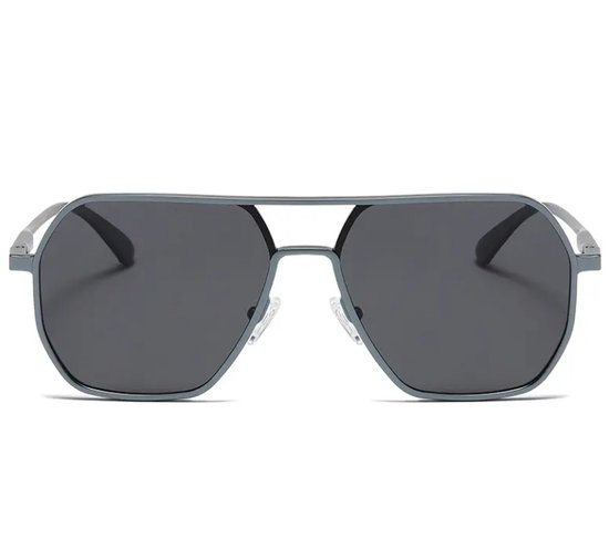 Zonnebril Brado Aviator Donkergrijs mauro vinci - pilotenbril - zonnebrillen met hoekig design