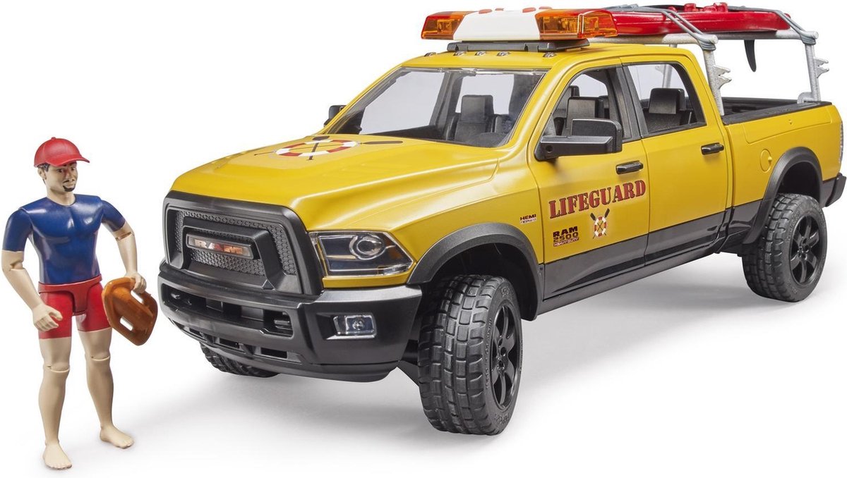 Bruder Dodge RAM 2500 Reddingsbrigadeauto met strandwacht