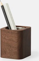 Oakywood Cubic Pen Pot - Walnoot - Luxe Massief Houten Pennenpot Pennenbak