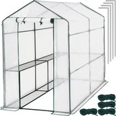 Serre De Jardin NAIZY 340x180x195 Cm - Toit En Polycarbonate 4 Mm - Cadre Aluminium - Ancrage Au Sol - Résistante Aux Intempéries