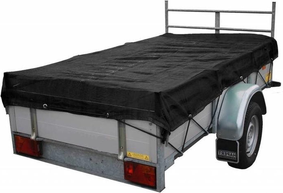 Tip-it - Aanhangernet fijnmazig - Aanhangwagennet met elastisch koord - Afdeknet aanhanger - Gaasnet - 300 x 250 cm