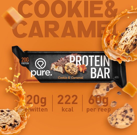 Pure. Protein Bar Crunchy - Cookie Caramel - 12 eiwitrepen - 20g protein van Pure — afbeelding 3