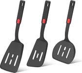 Spatule, spatule en silicone, lot de 3 pièces, 315 °C, spatule en silicone résistante à la chaleur, sans BPA, ustensile de cuisine, grande spatule flexible pour œufs, crêpes, poisson, hamburgers.