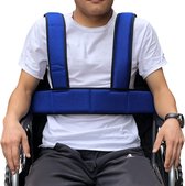 Veiligheidsriem-Brede Luxe Rolstoelgordel - Veiligheidsriem voor Rolstoelen - Rolstoelgordel Torso-steunvest voor patiënten-ouderen en gehandicapten-verstelbaar harnas voor het hele lichaam