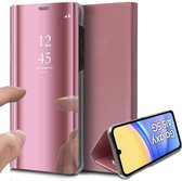 Hoesje geschikt voor Samsung Galaxy A15 - Spiegel Book Case Rosegoud