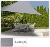 Schaduwdoek - Driehoek 360x360x360 - Grijs- UV beschermwaarde: UPF 50+ - 160 gr per M2