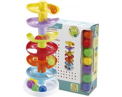 My First Knikkerbaan met 6 Verdiepingen en 7 Ballen - Tachan - Glijbaan voor Ballen - Spiraaltoren voor Baby