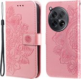 Coverup Mandala Bloemen Book Case - Geschikt voor OnePlus 12R Hoesje - Pink