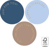 House of products - Multi stickers - Modern gold blue - Verjaardag - Babyshower - Huwelijk - Sluitstickers