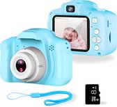 Caméra pour enfants CosmoToys FULL HD - Incl. Carte SD et sangle de sécurité - Caméra Vlog pour débutants - Blauw