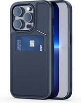 Dux Ducis - Telefoon Hoesje geschikt voor de Apple iPhone 15 Pro Max - Hoesje geschikt voor Magsafe Magneet - Rafi Mag Series - Back Cover - Donker Blauw