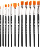 Paint Brushes Set 12pcs_Black