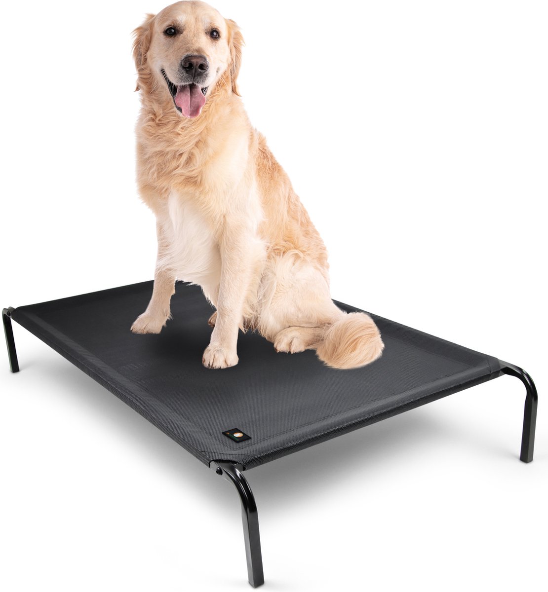 JM Dogtools hondenstretcher verhoogd hondenbed op poten zwart