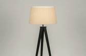 Lumidora Vloerlamp 30884 - ANTIQUA - E27 - Zwart - Beige - Metaal - ⌀ 51 cm