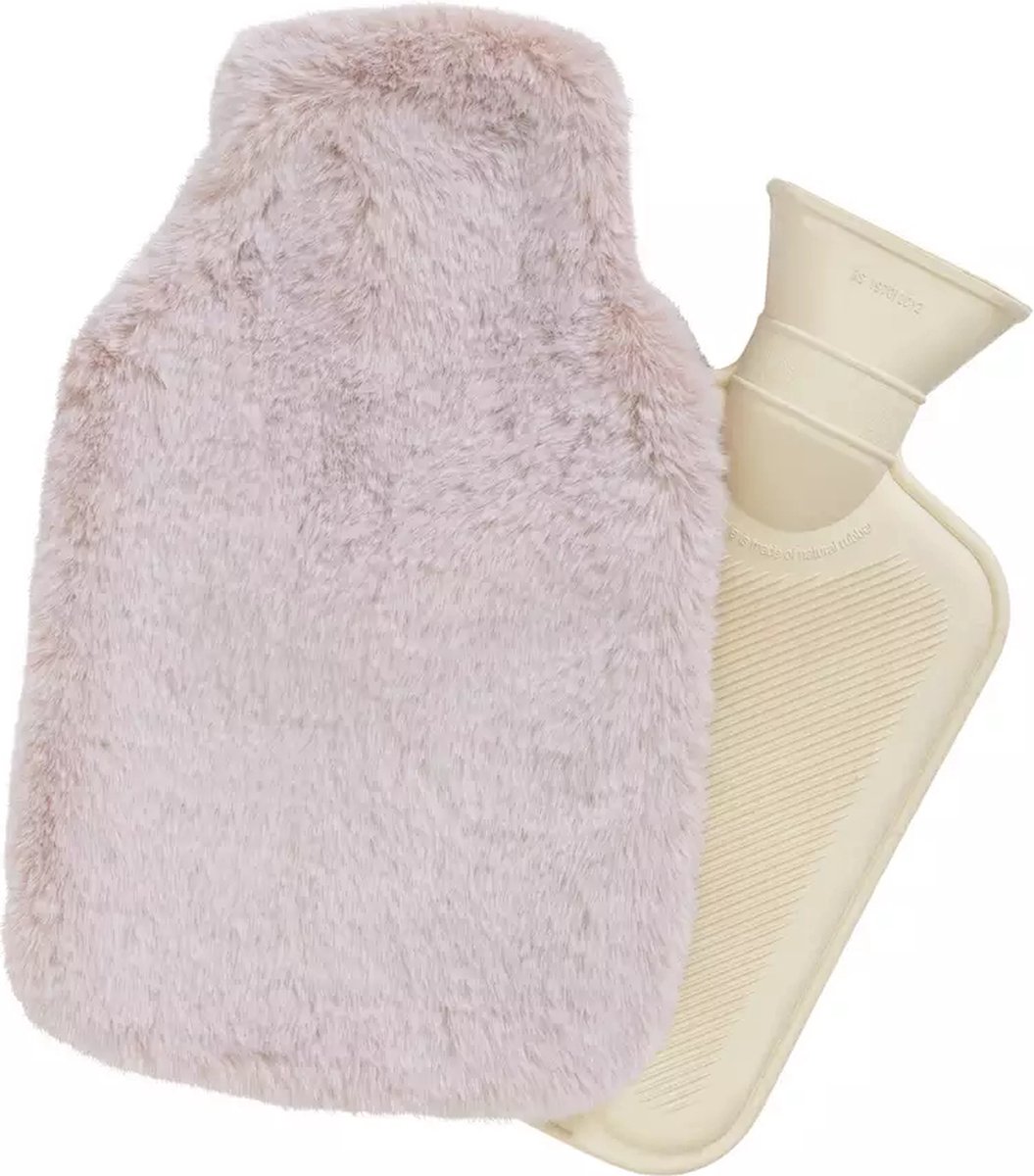 Goedkoopste Argos Home Blush roze namaakbont warmwaterkruik