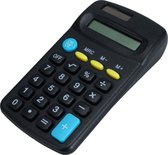 Calculatrice - noire - 6 x 12 cm - pour l'école ou le bureau