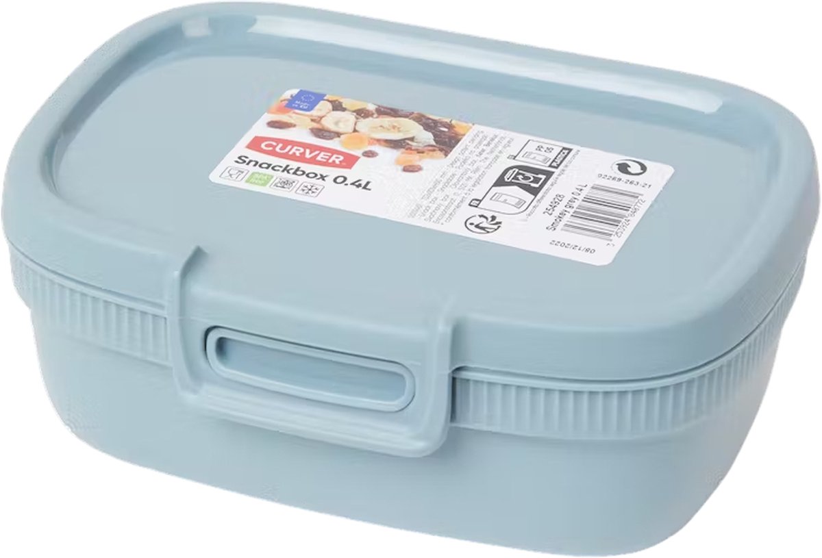 Curver lunchbox & snackbox 2 in 1 - broodtrommel & fruitbox blauw