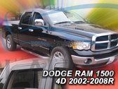 Zijwindschermen DONKER passend op Dodge Ram 1500 - 4-deurs model (type DR) bouwjaar 2002-2008 - set voor 4 deuren V + A