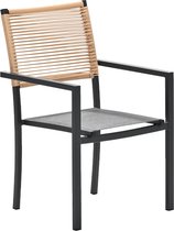 Garden Impressions Star dining fauteuil - carbon black - rope taupe