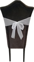 1x Hobby/decoratie witte tule stof op rol 15 cm x 9 meter - Gaatjesstof mesh - Witte cadeaulinten - Hobbymateriaal benodigdheden - Verpakkingsmaterialen