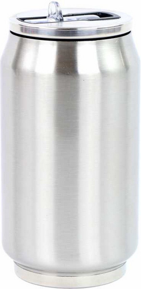 YK Design Thermoskan "RVS" 280ml 13cm, isoleerdoos, dubbelwandig, roestvrij staal, siliconen afdichting, BPA-vrij 1289-7672S