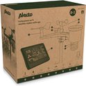 Doos van Alecto WS-5500 8-in-1 professioneel WiFi weerstation met app en indicatie van verschillende weersfactoren.